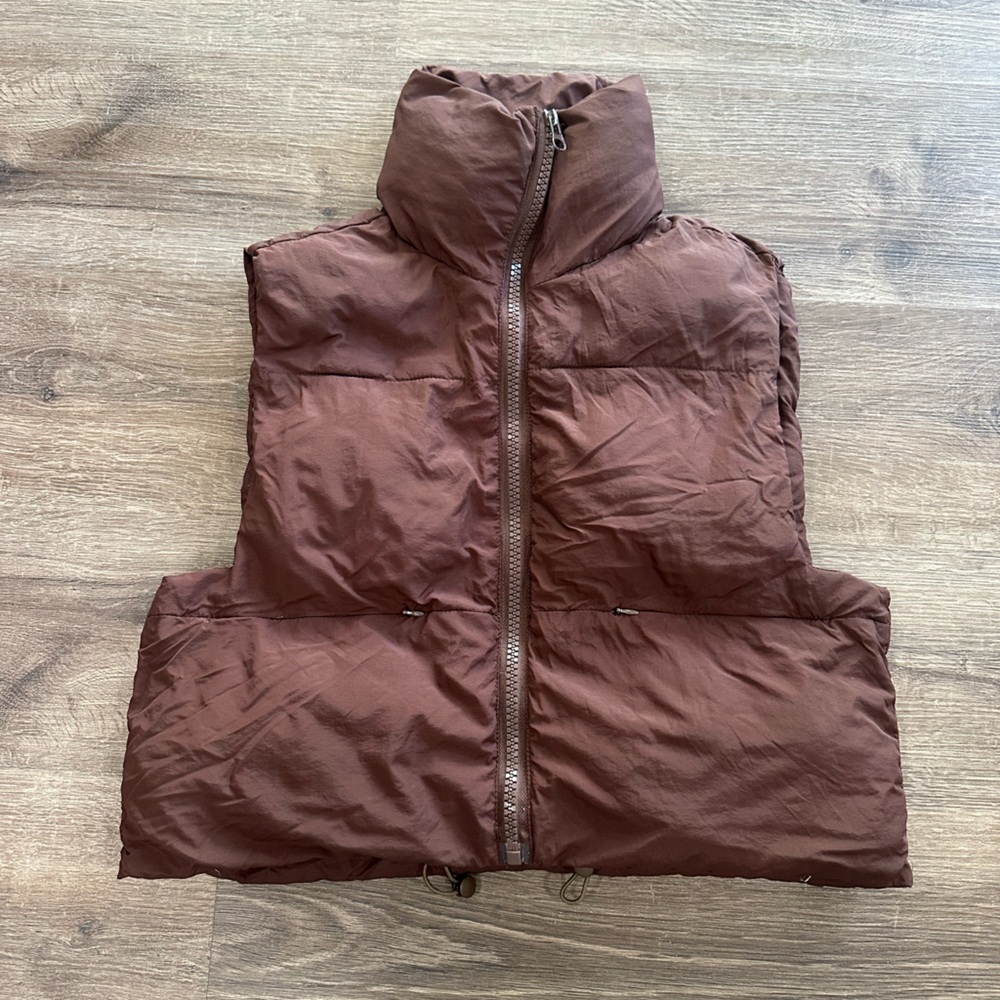 SHEIN Brown Puffer Vest